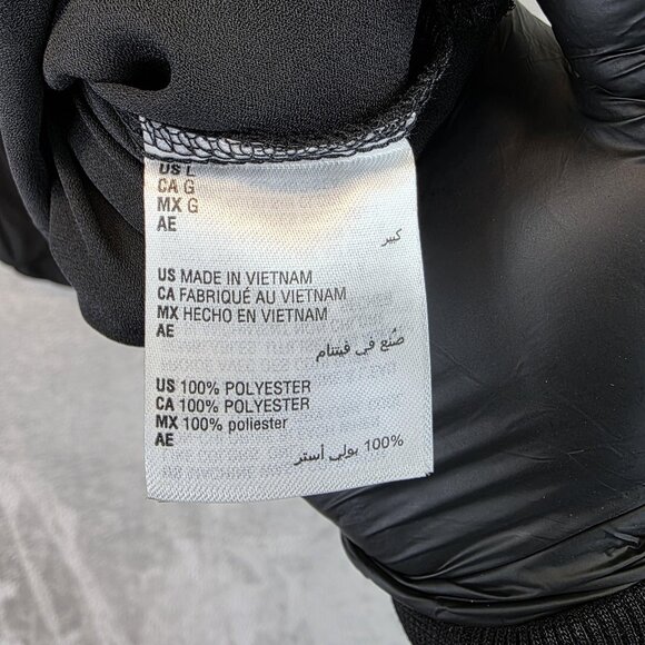 INC International Concepts Blouse Womens Large Black Surplice Wrap Long Sleeve - Picture 8 of 11